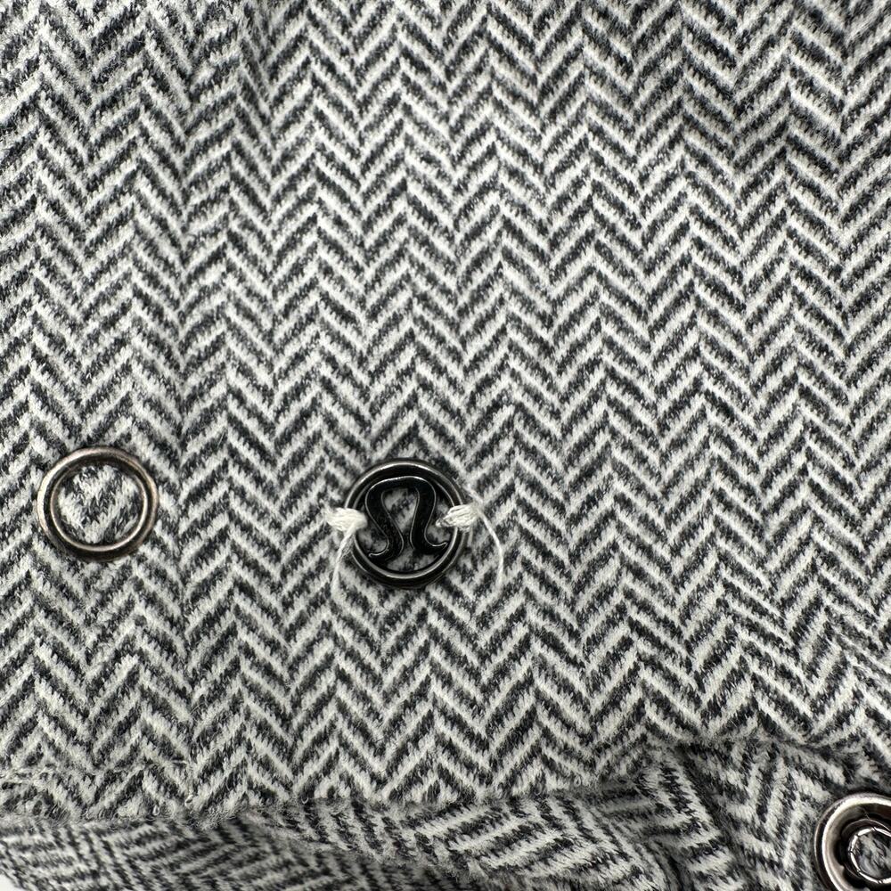Lululemon Vinyasa Wrap Scarf 2 Set Gray Black One Size Herringbone Heathered EUC - Picture 4 of 10